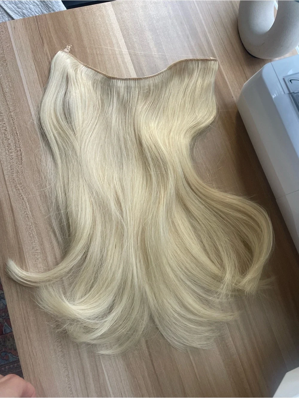 Blonde 16inch Halo Hair Extensions - Luxury Natural Finish